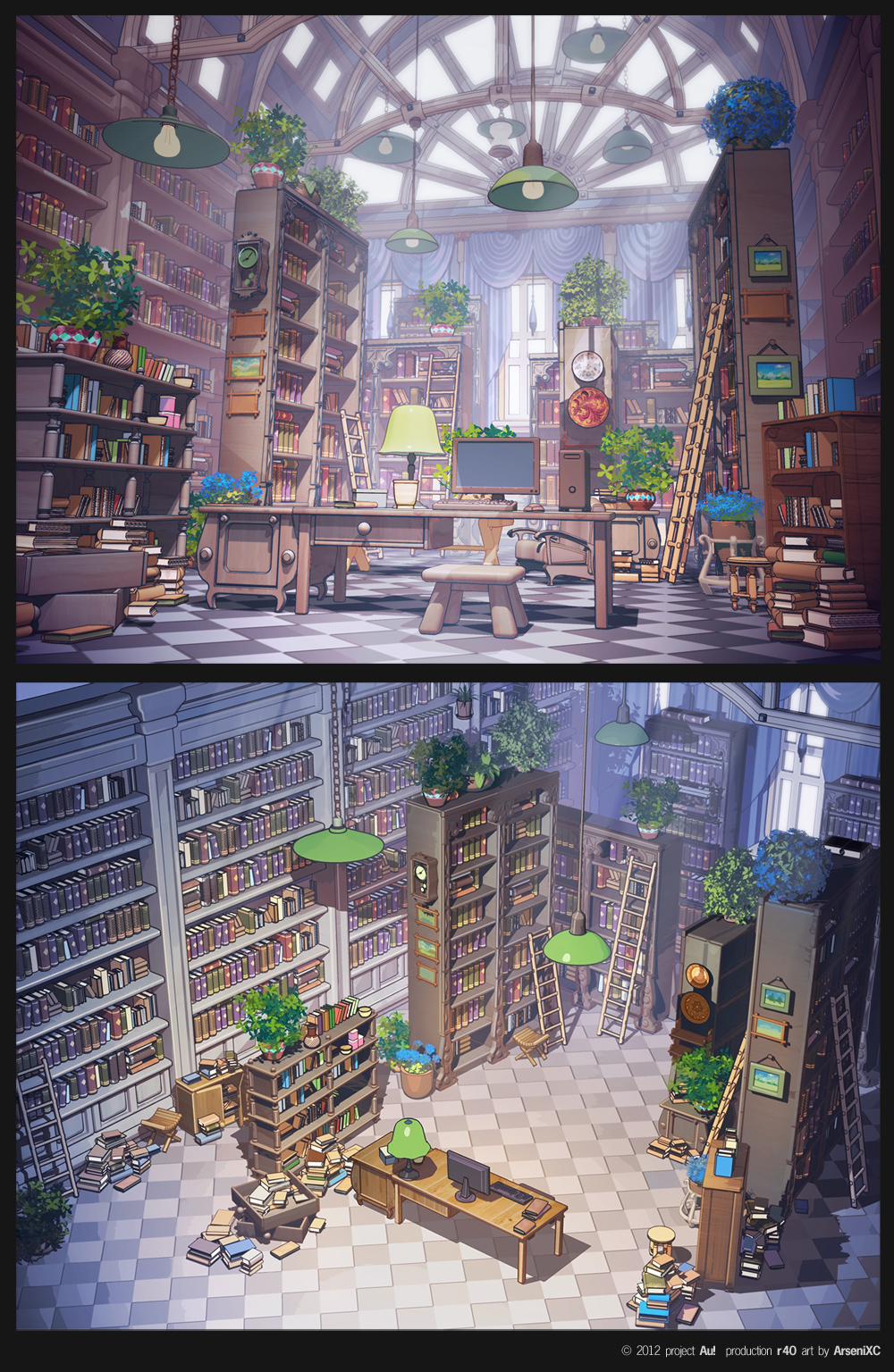 Library Background by ArseniXC [xpost /r/ImaginaryInteriors] | Scrolller